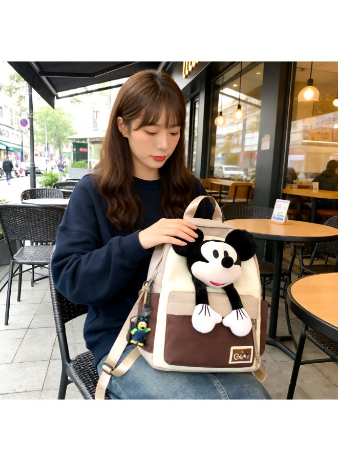 Kids Cartoon Mickey Backpack for Girls Teens Student School Bag Comfortable Children School Bag Fashion Cartoon Backpack Casual Outdoor Travel Backpack (BY-9039) - Image 1