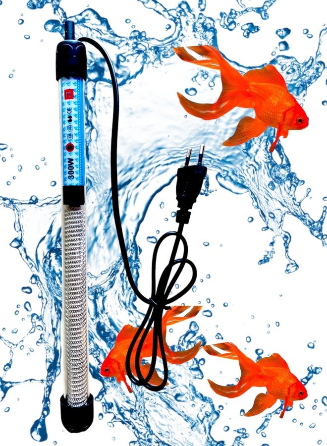 RS Electrical Aquatic House RS-300W Aquarium Heater Submersible Auto Thermostat Fish Tank Heater for Small Aquarium and Betta Tank Heater for Fish Tank, Freshwater & Saltwater Compatible - Image 1