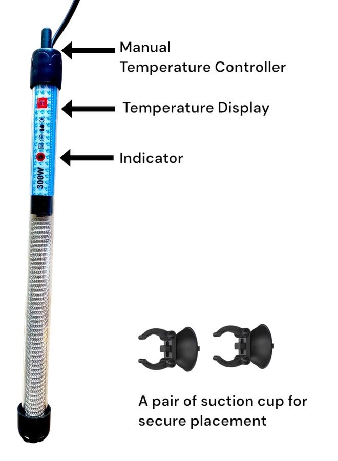 RS Electrical Aquatic House RS-300W Aquarium Heater Submersible Auto Thermostat Fish Tank Heater for Small Aquarium and Betta Tank Heater for Fish Tank, Freshwater & Saltwater Compatible - Image 3