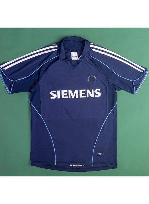 1 x 5 pcs Retro Soccer Jersey Tee Raul Ronaldo Zidane 0506 real madrid away game