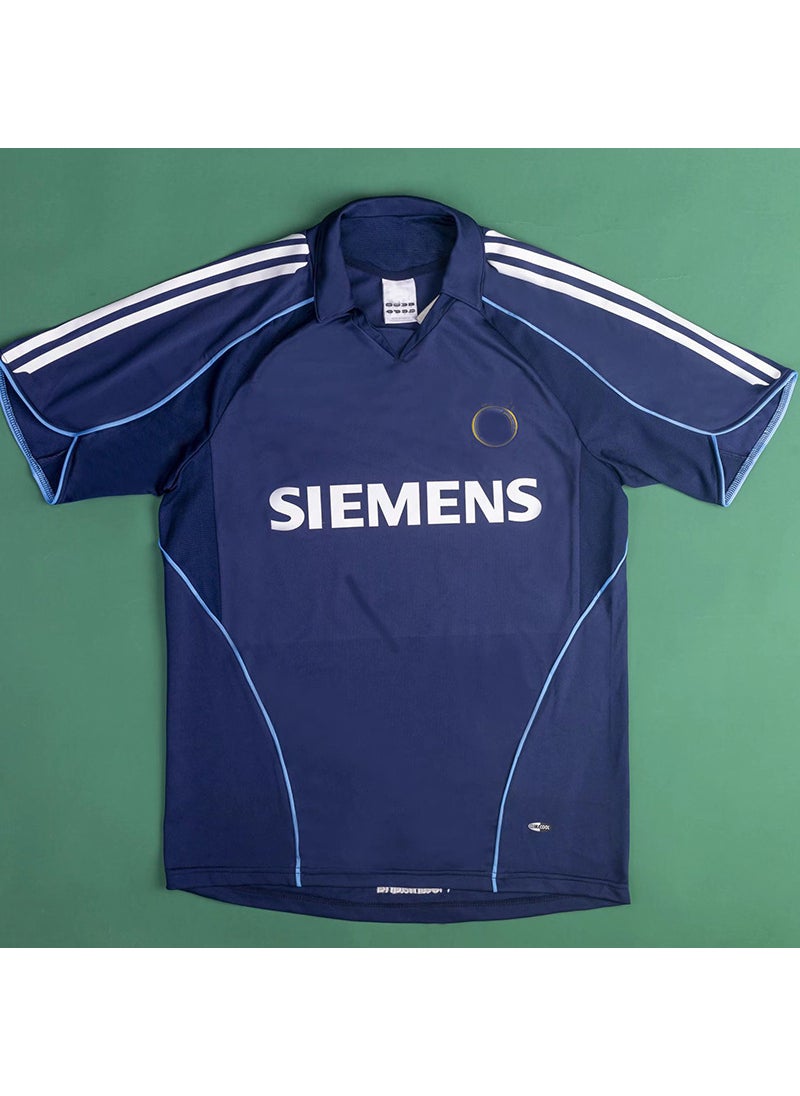 1 x 5 pcs Retro Soccer Jersey Tee Raul Ronaldo Zidane 0506 real madrid away game