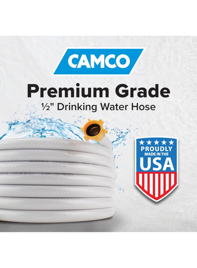 Camco Camco 10ft TastePURE Drinking Water Hose - Lead and BPA Free, Reinforced for Maximum Kink Resistance 1/2"Inner Diameter (22743) - Image 1