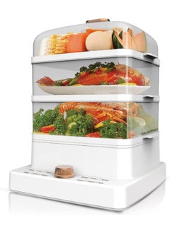 Generic Electric Food Steamer, 1200W Fast Heating with 3 Stackable Tiers, 11 Quart (12L) Large Capacity Steamer for Vegetables, Meats, Grains | Simultaneous Cooking | Auto Shutoff & Anti-Dry Protection  - Image 1