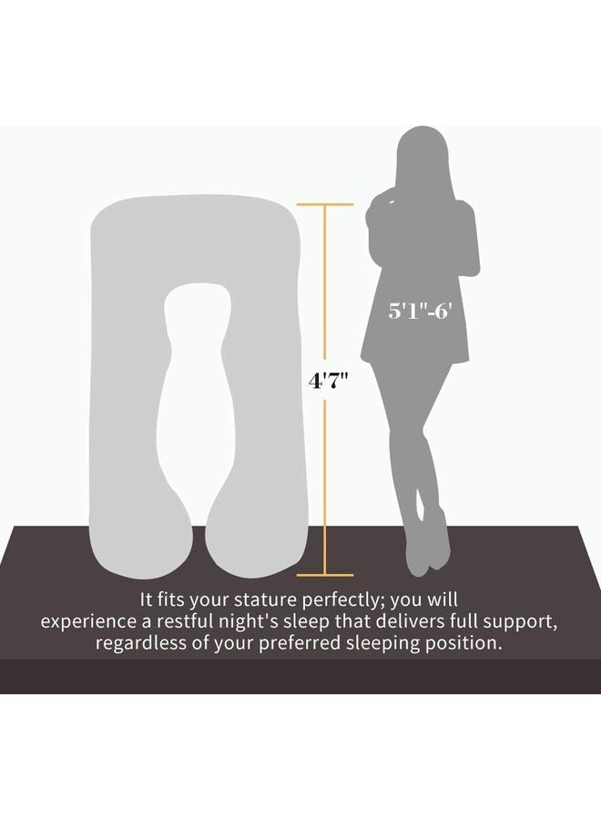 Blueberry U Shaped Pregnancy Maternity Cuddle Pillow, Full Body And Long Pillows For Sleeping - Image 2