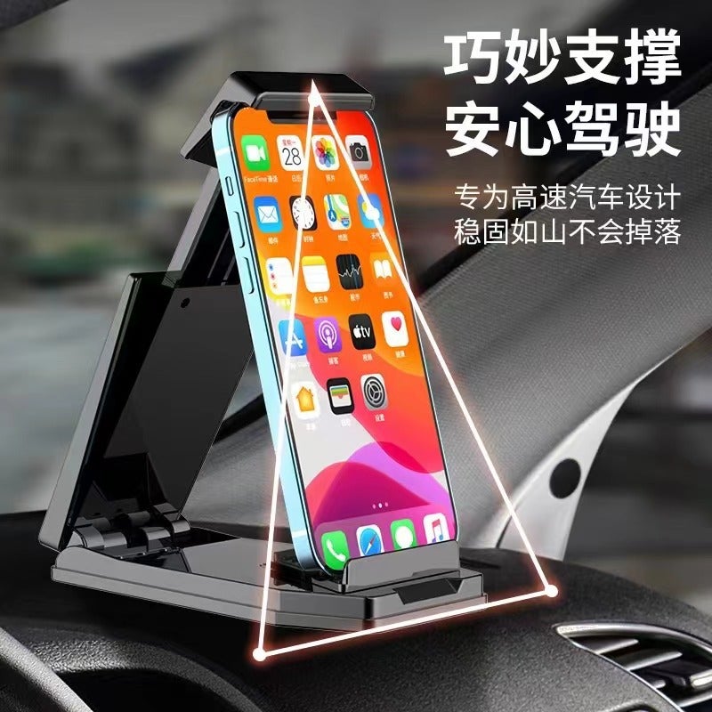 Car Mobile Phone Bracket Tablet Bracket Desktop Mobile Phone Bracket Car Center Console Mobile Phone Navigation Carbon Fiber Bracket - Image 3