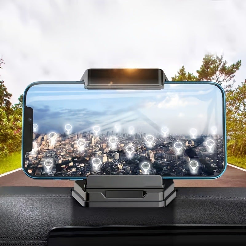 Car Mobile Phone Bracket Tablet Bracket Desktop Mobile Phone Bracket Car Center Console Mobile Phone Navigation Carbon Fiber Bracket - Image 4