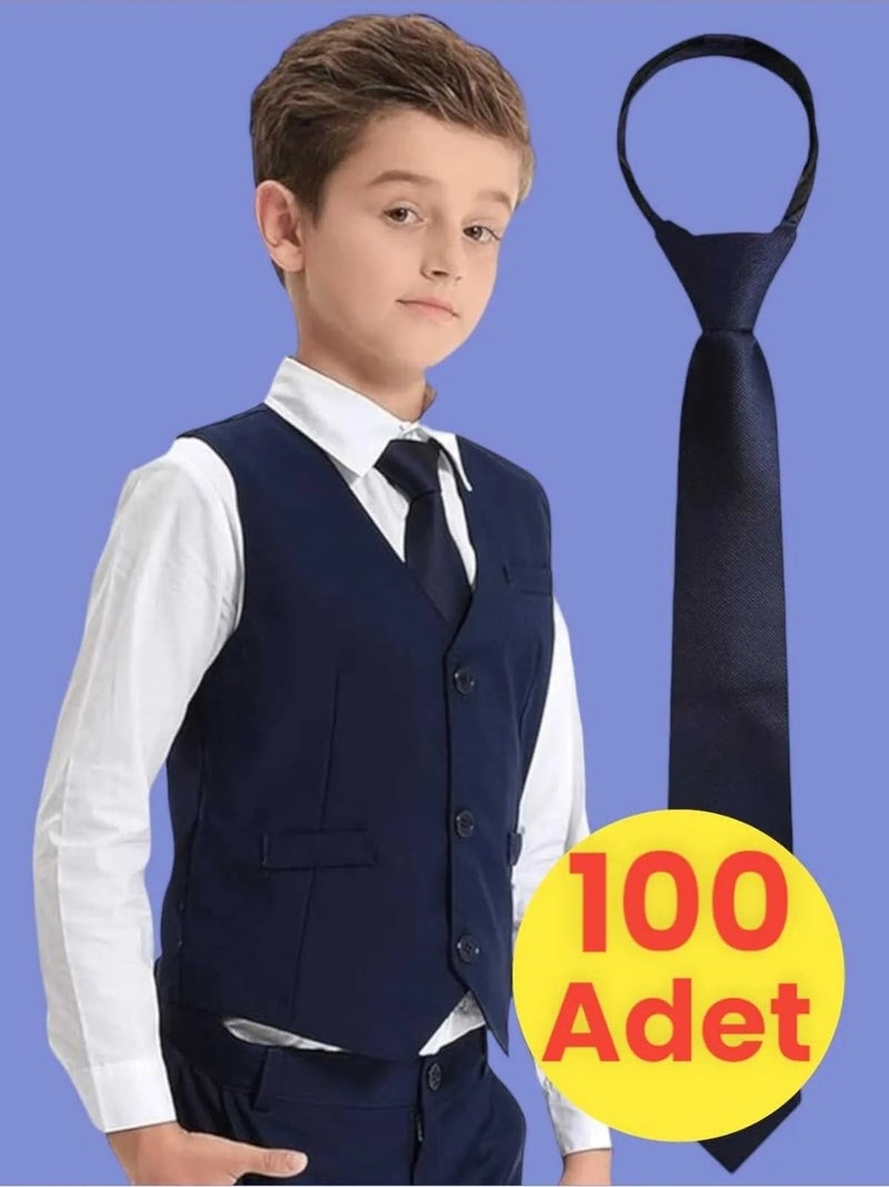 Mood Agenda Unisex 5 - 10 Years Old Children's Elastic Tie 100 Pieces 