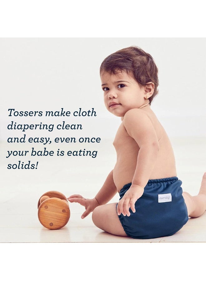 اسمبلي Tossers, Cloth Diaper Disposable Viscose Derived from Bamboo Liner, Fragrance-Free and Chlorine-Free, One Size, 2- Liners (2-Pack) - Image 4