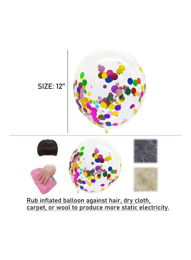 NIBEMINENT 50-Piece Confetti Party Balloons 12inch - Image 3