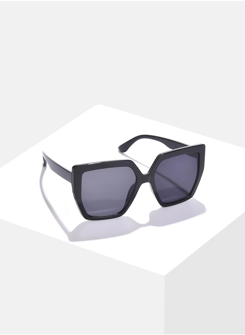 Haute Sauce - Black Lens Black Oversized Sunglasses - Image 1