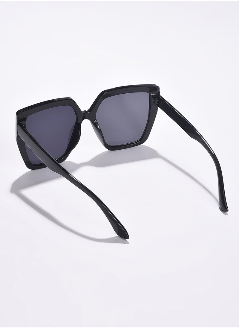 Haute Sauce Black Lens Black Oversized Sunglasses  - Image 4