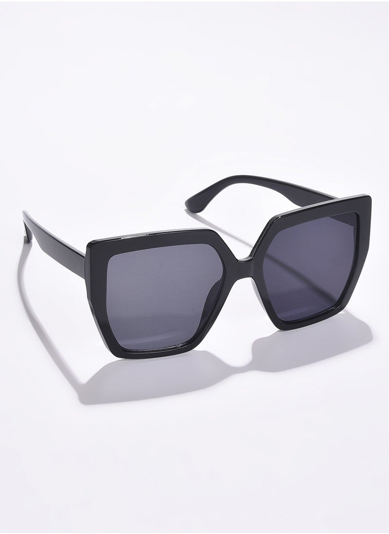 Haute Sauce Black Lens Black Oversized Sunglasses  - Image 3