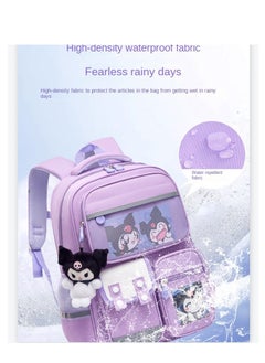 Y&D Kawaii Backpack Cute Cartoon Cinnamoroll Kuromi School Bag Bookbag With Brooch Pin And Plush Pendant Travel Backpacks  - Image 5