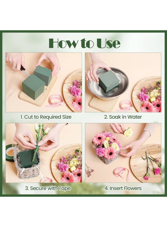 Elcoho 1 Pack Large Floral Foam Base 15.7"L x 11.8"W x 2.4"H Floral Foam Block with 2 Floral Tape Wet Dry Floral Foam Brick for Home Wedding Centerpieces Fresh or Artificial Flowers DIY Arts Crafts - Image 5