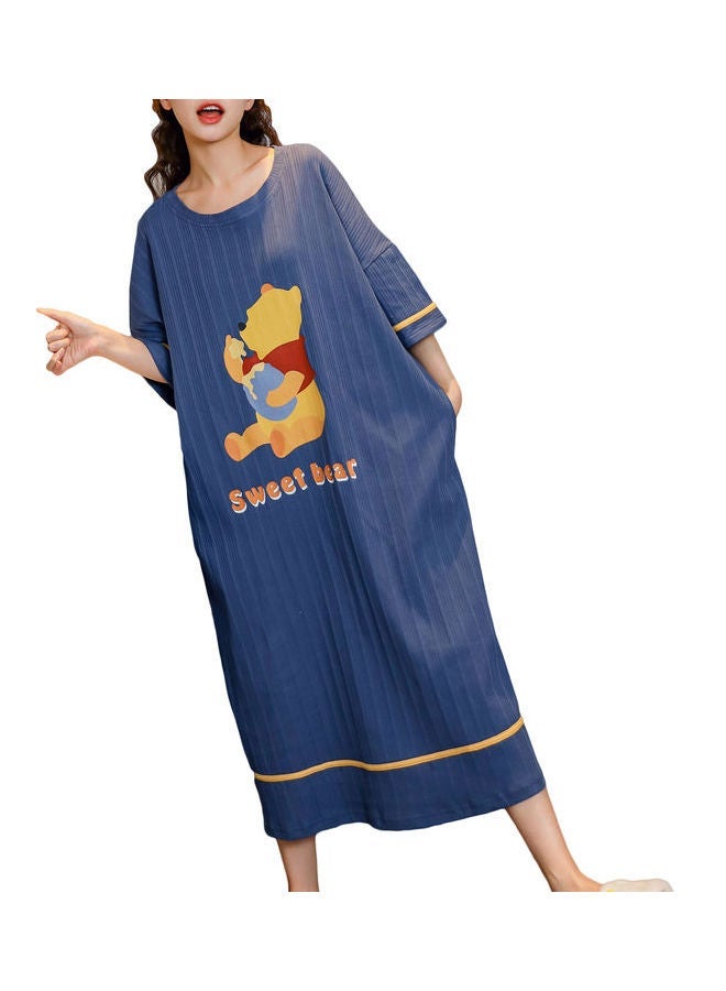 نيبمينينت قميص نوم بطبعة رسومات كرتونية أزرق/أصفر/أحمر - Image 2