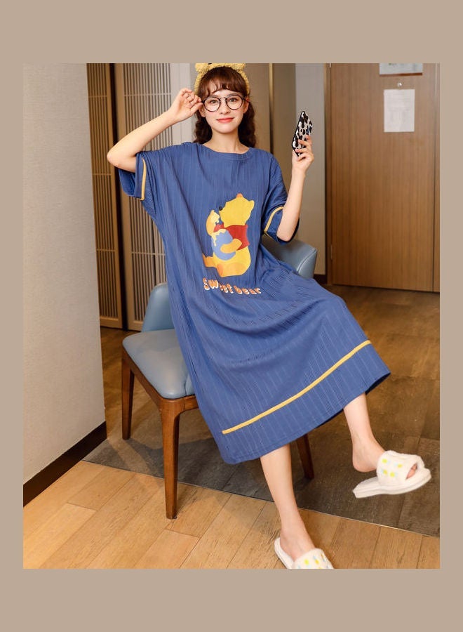 نيبمينينت قميص نوم بطبعة رسومات كرتونية أزرق/أصفر/أحمر - Image 3