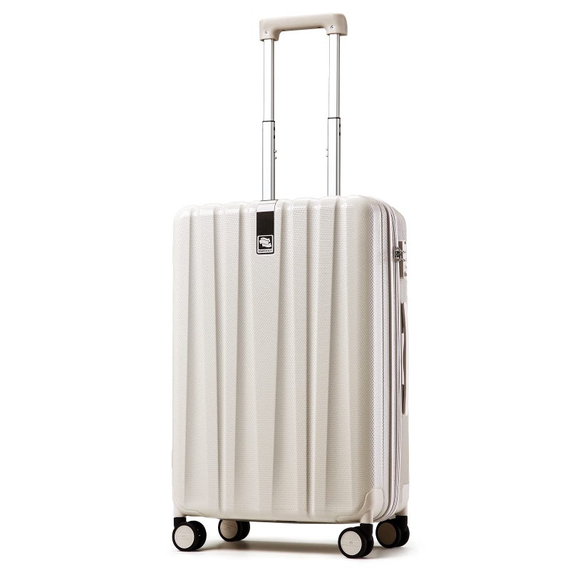 Hanke 20 Inch Carry On Luggage 22x14x9 Airline Approved Lightweight PC Hard Shell Suitcases with Wheels Travel Luggage Rolling Suitcase Travel Luggage Bag Christmas Gifts for Birthday(Ivory White) - Image 1