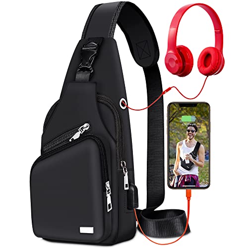 Codoule Sling Shoulder Bag Crossbody Backpack for Women Men,Waterproof Hiking Daypack Multipurpose Cross Body Chest Bag with USB Charger Hole - Image 1
