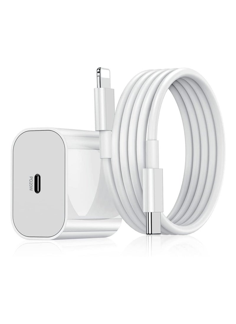 BGM - 20W Type-C PD Super Fast Charger Wall Adapter [with 1M Type C to Lightening Cable] for Quick Charge 3.0 & Power Delivery 3.0 Compatible for iPhone 13/13 Mini/13 Pro Max/12/12 Pro Max, iPad Mini/Pro, - Image 1