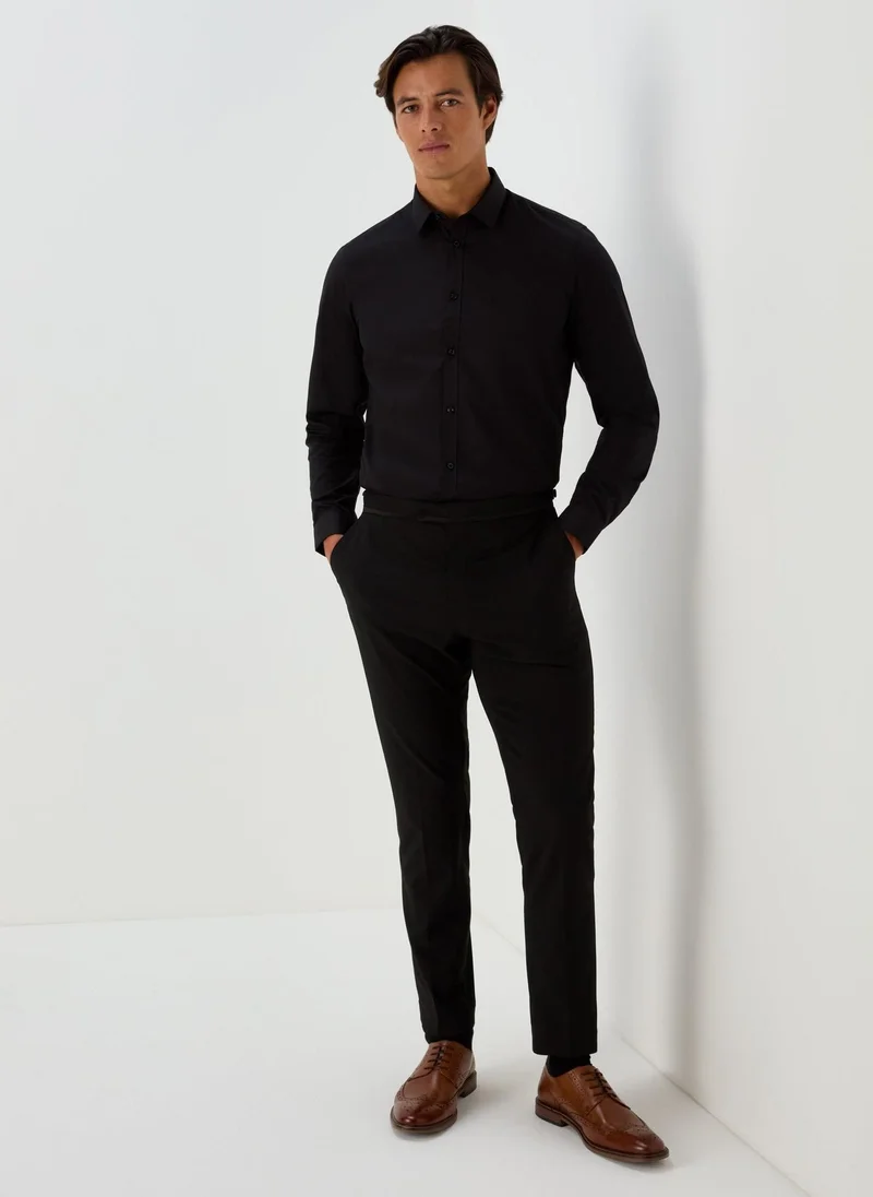 Matalan Taylor & Wright Black Easy Care Slim Fit Shirt