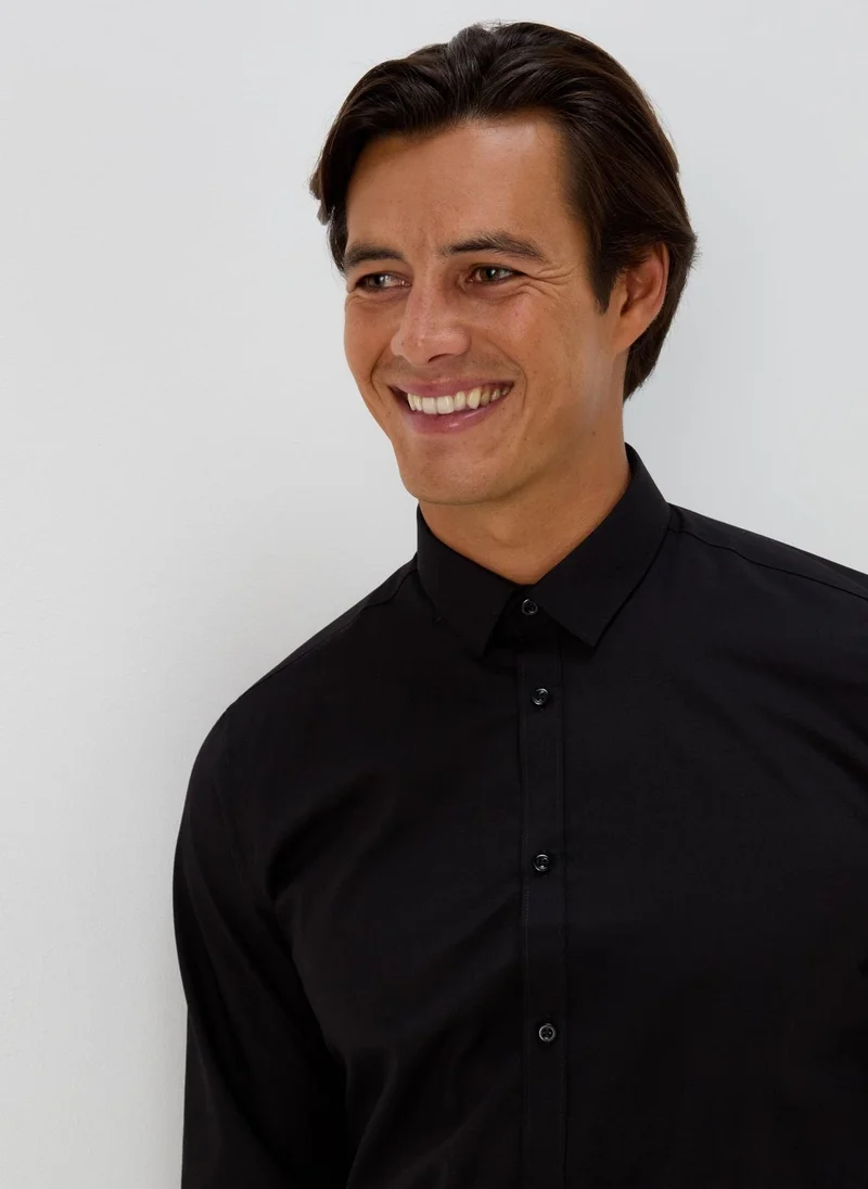 Matalan Taylor & Wright Black Easy Care Slim Fit Shirt