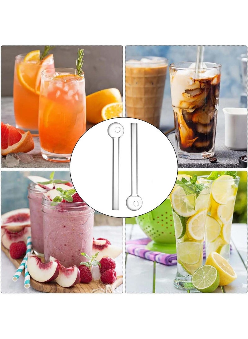 olayks 2 Pcs Reusable Glass Straws with Acrylic cup and straw brush, Heat Resistant Durable, Shatter Resistant, Eco-Friendly Design, Fits Most Cups, Perfect For Smoothies, Coffee, Milk Tea, Juice, Hot/Cold Drinks (Clear) - Image 3