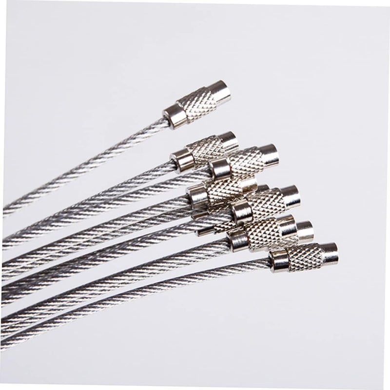 Upgraded classic design 10pcs DIY Steel Wire Rope Loop Keychains Heavy Duty Keyring Steel Wire Cable Tags Loops Hot & cold climate compatible Modern warehouse management Multiple local stock source Global sizing options Room to room portable KSA standard compatible design Long lasting universal build Wide use selected material Gulf mainstream practical design Gulf popular simple design Elegant practical design Fine polished finish Light sturdy raw material Labor saving Fast warehouse picking Flexible anti-break Experience optimized build Fine detail N/S/C nationwide deliver Bulk storage easy optimized build Globally trusted quality Simple multifunctional build All item simple matching build Daily use improved quality - Image 3