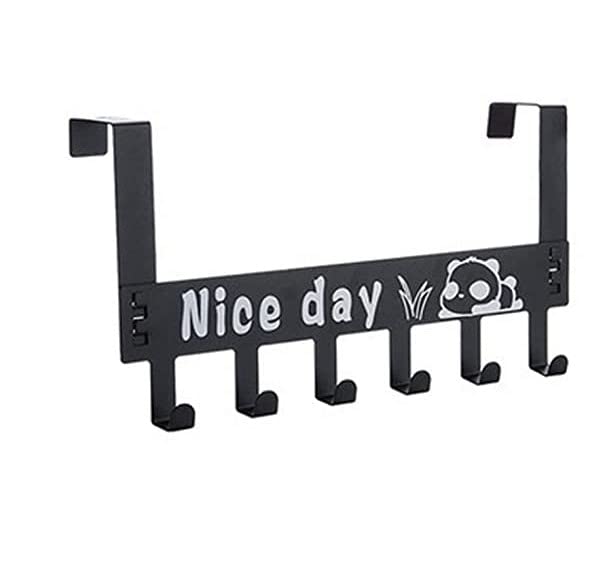 AKRIZA 6 Hooks Over The Door Hook Hanger for Hanging Cloth, Coat, Hat Organizers (2) - Image 1