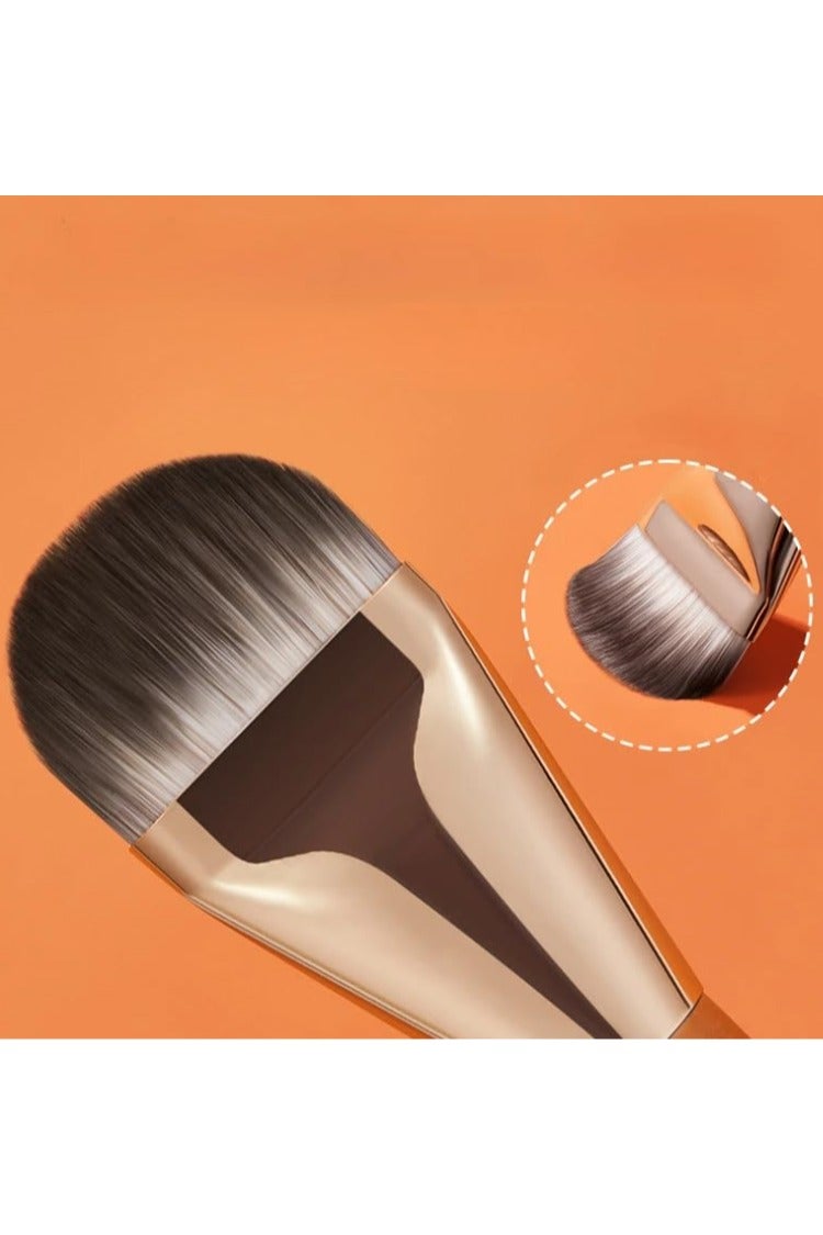 KHAJUL Flat Head Makeup Brush, Wide Tan Type Liquid Foundation Brush, Short Dense Soft Bristles Flat Cheek Brush, Cheek Cream Cheek Cleansing Brush, Concealer Brush, Luxury Fiber Bristle - Image 4