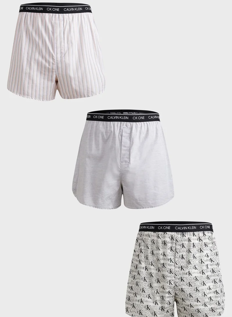 CALVIN KLEIN 3 Pack Logo Band Boxers