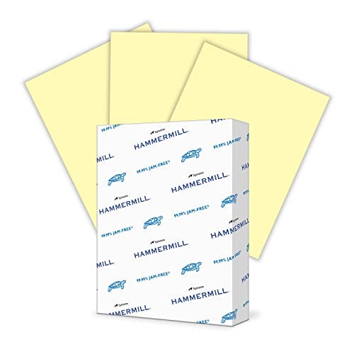 Hammermill Colored Paper, 24 lb Canary Printer Paper, 8.5 x 11-1 Ream (500 Sheets) - Made in the USA, Pastel Paper, 104307R - Image 1