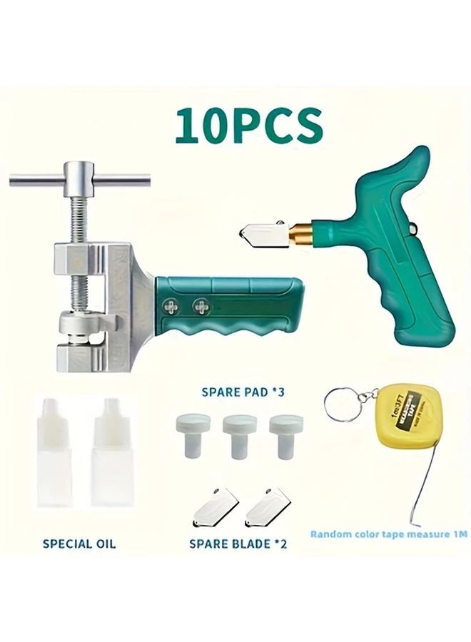 10pcs Professional Alloy Tile Cutting Machine Set With Diamond Glass Breaking Pliers - Image 1