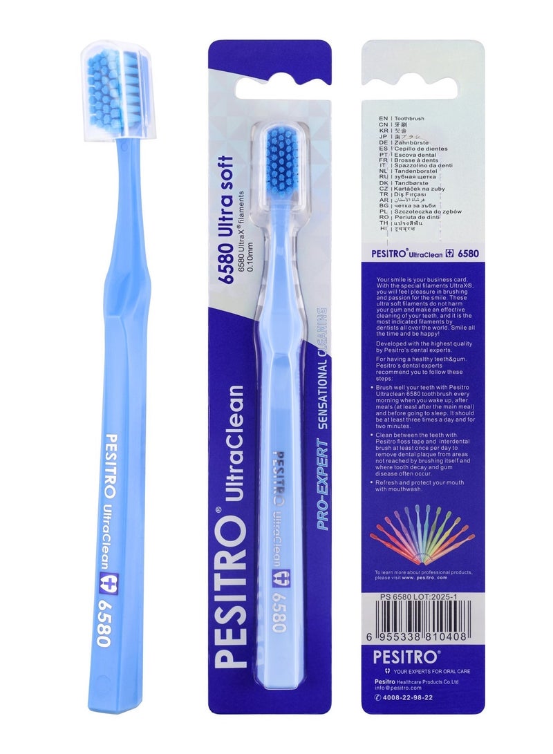 PESITRO UltraClean 6580 Ultra Soft Toothbrush – 6,580 Ultra-Soft Bristles, Comfortable Daily Cleaning for very Sensitive Gums - Image 1