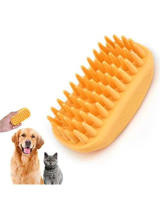 Silicone Dog Grooming Brush Pet Shampoo Bath Anti Skid Massage Rubber Comb - Image 1