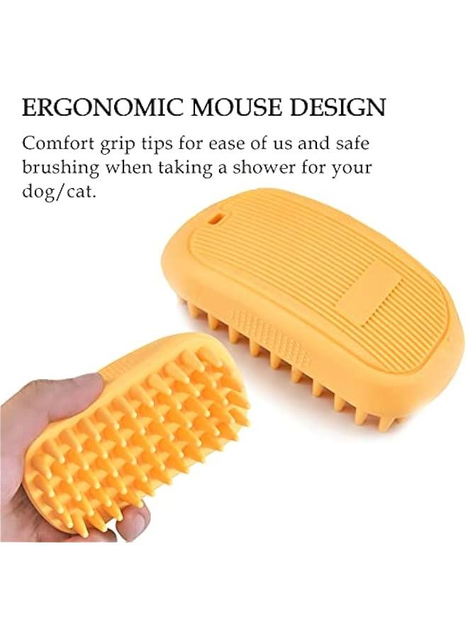 Silicone Dog Grooming Brush Pet Shampoo Bath Anti Skid Massage Rubber Comb - Image 3
