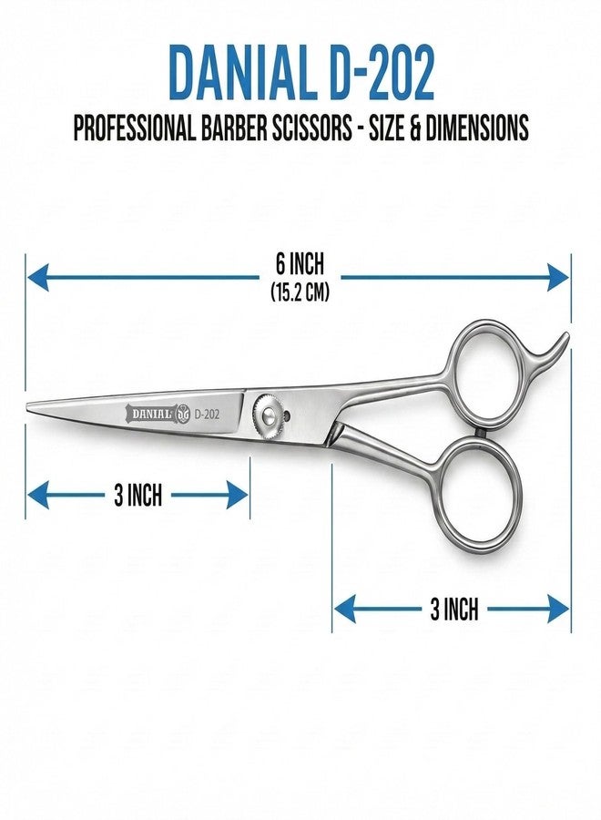 DANIAL Professional Barber Scissor Set – 6 Inch Hair Cutting Scissors & Thinning Scissors, High Carbon Stainless Steel Barber Shears - Image 5