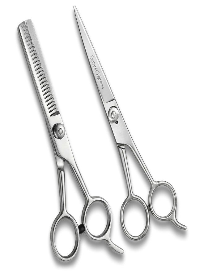 DANIAL Professional Barber Scissor Set – 6 Inch Hair Cutting Scissors & Thinning Scissors, High Carbon Stainless Steel Barber Shears - Image 1