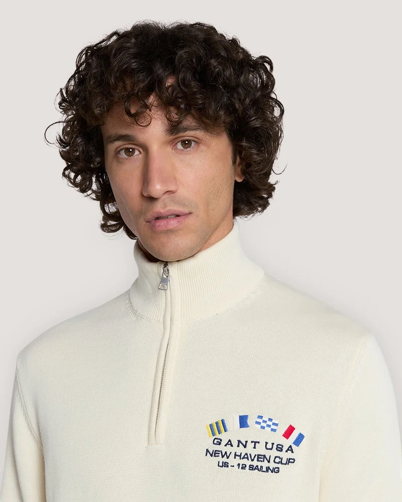 GANT  Gant Nautical Flags Half-Zip Sweater for Men | Best Price UAE