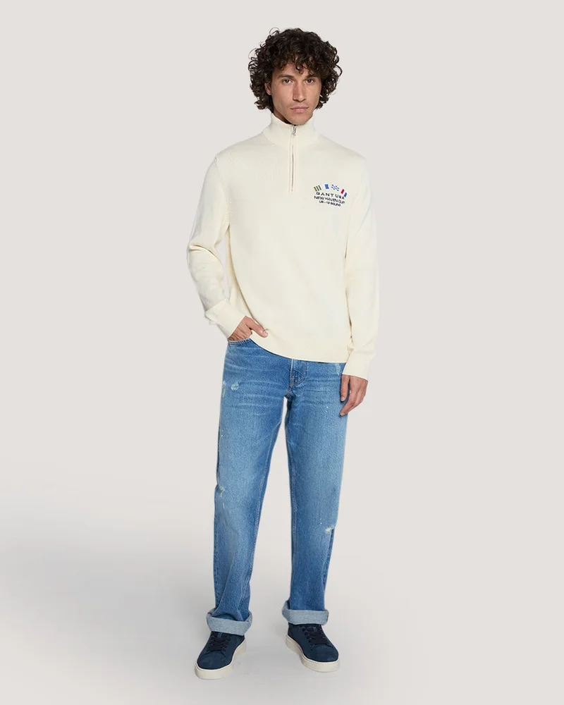 GANT  Gant Nautical Flags Half-Zip Sweater for Men | Best Price UAE