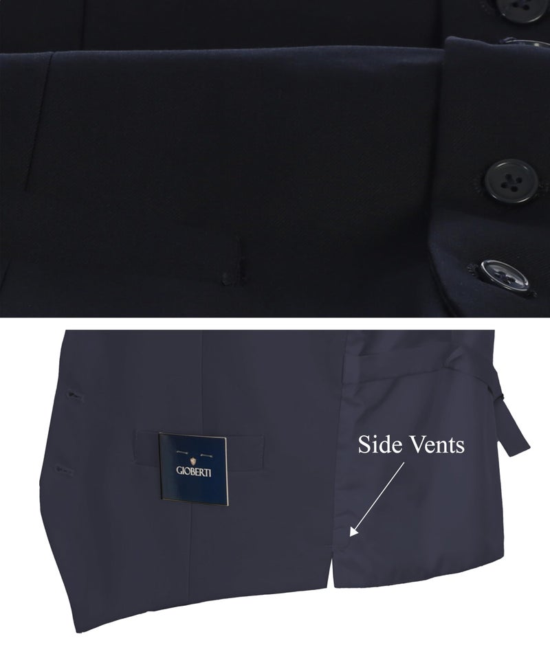 Gioberti Men's Formal Suit Vest Fit for Business or Casual Dress, Navy, 2X-Large - Image 4