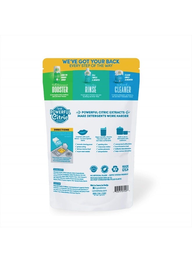 Lemi Shine Natural Dishwasher Pods | All-In-One Powder & Gel Dishwasher Detergent Pods with Powerful Citric Acid | Eco Friendly Dish Wash Cleaning Supplies (65 Count)  - Image 2