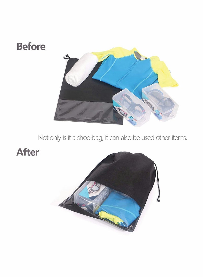 KASTWAVE Non-Woven Fabric Dustproof Shoe Bags with Drawstring for Travel - Image 2