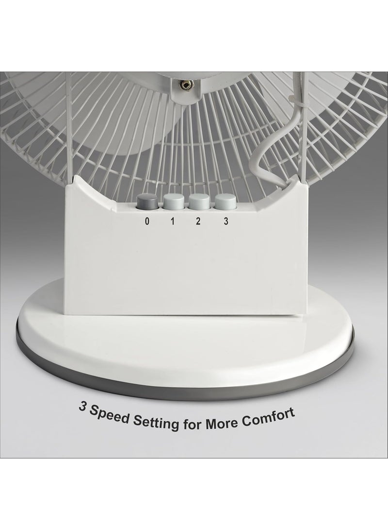 سوجاتا Sujata Table Fan for Home | 2300 RPM, 2 Years Warranty | Small Table Fan High Speed for Home, 280 mm Compact Fan with Balanced Blades, Adjustable Tilt, Portable (SAP2700 HS - White) - Image 2