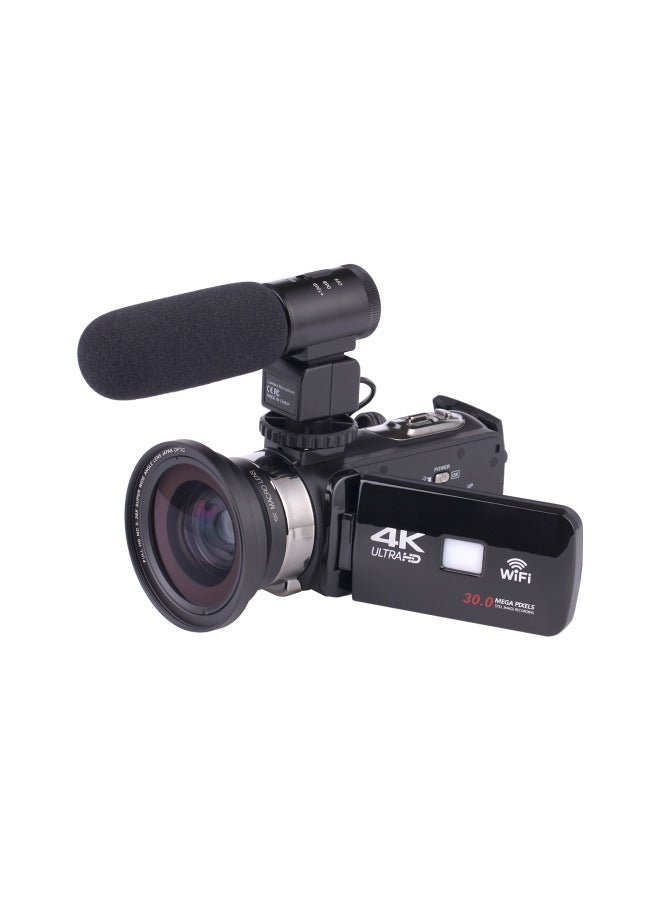 Generic 3inch Touch Screen 4K Hd Digital Video Camera 24.0million Pixel Handheld DV Infrared Photosensitive Support Night Mode-Body Color:Wide-angle Lens Item  - Image 5