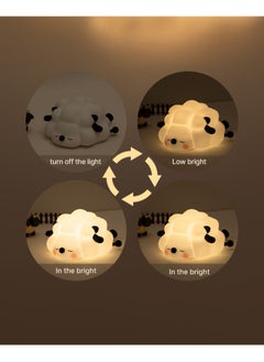 bbet Night Lamp for Kids,Sheep Shape Silicone Baby Night Light, LED Night Light Colorful Light Color USB Charging Timed Automatic Shutdown Smile Pear-Shape Silicone Bedside Lamp Decoration for Baby, Kids, Teenagers Bedroom,Bed Night Light Cute Gift for Kids, room lights ضوء غرفة النوم اضاءه غرفة النوم  - Image 5