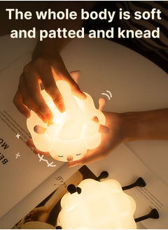 bbet Night Lamp for Kids,Sheep Shape Silicone Baby Night Light, LED Night Light Colorful Light Color USB Charging Timed Automatic Shutdown Smile Pear-Shape Silicone Bedside Lamp Decoration for Baby, Kids, Teenagers Bedroom,Bed Night Light Cute Gift for Kids, room lights ضوء غرفة النوم اضاءه غرفة النوم  - Image 3