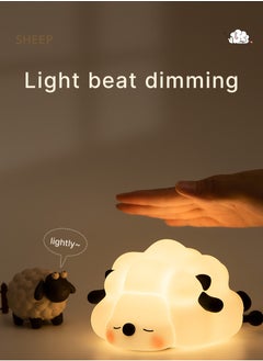 bbet Night Lamp for Kids,Sheep Shape Silicone Baby Night Light, LED Night Light Colorful Light Color USB Charging Timed Automatic Shutdown Smile Pear-Shape Silicone Bedside Lamp Decoration for Baby, Kids, Teenagers Bedroom,Bed Night Light Cute Gift for Kids, room lights ضوء غرفة النوم اضاءه غرفة النوم  - Image 4