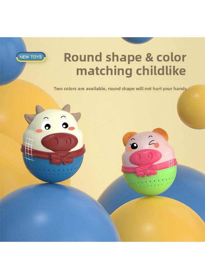 Baby Multi-functional Early Education Story Machine Baby Storytelling Music Player Light Sleep Aid Educational Toys-Color:Cute Fat Tumbler-cow  - Image 3