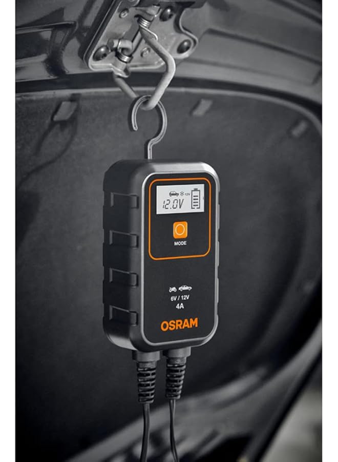 OSRAM Batterycharge 904, 4A Smart Charger, Car Battery Maintenance Device 12V, Mobile Car Battery Charger For Cars & Motorcycles - Image 2