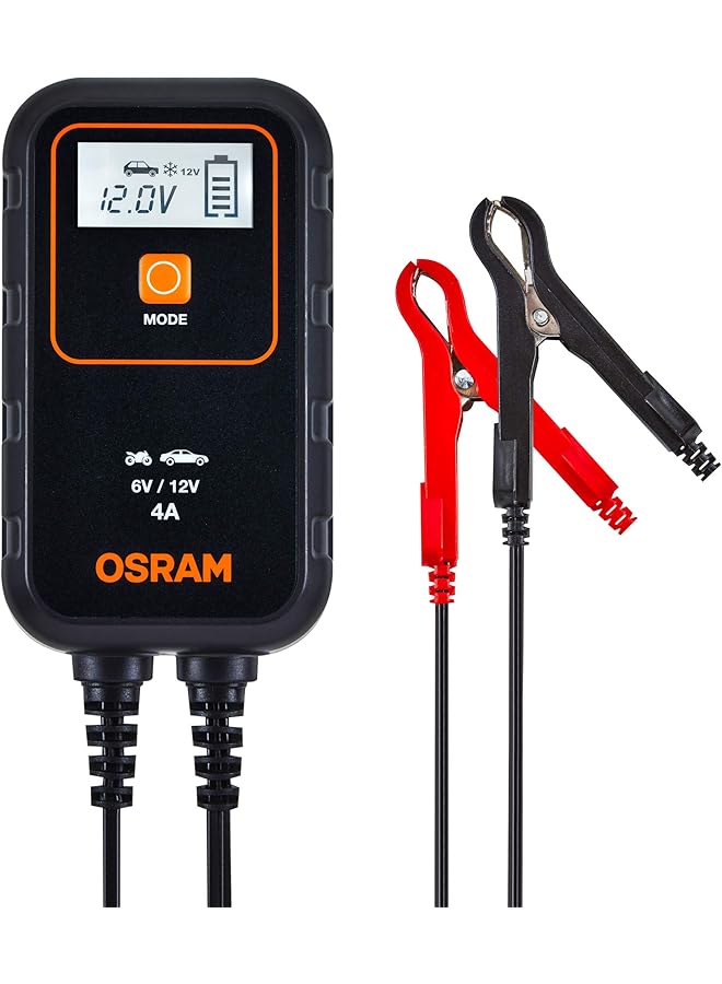 OSRAM Batterycharge 904, 4A Smart Charger, Car Battery Maintenance Device 12V, Mobile Car Battery Charger For Cars & Motorcycles - Image 4
